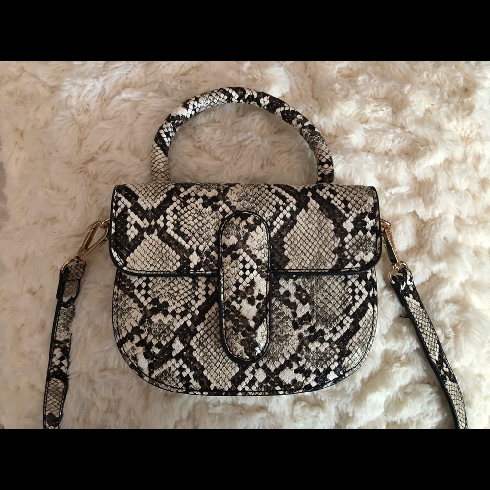 Aqua Snakeskin Handbag
